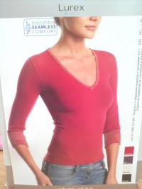Scollo V Manica 3/4 Lurex